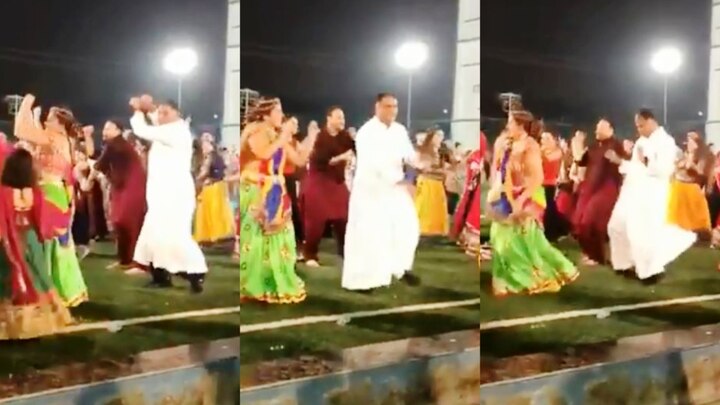 Viral Video: This Christian Priest’s Flawless Garba Moves In Mumbai  Viral Video: This Christian Priest’s Flawless Garba Moves In Mumbai