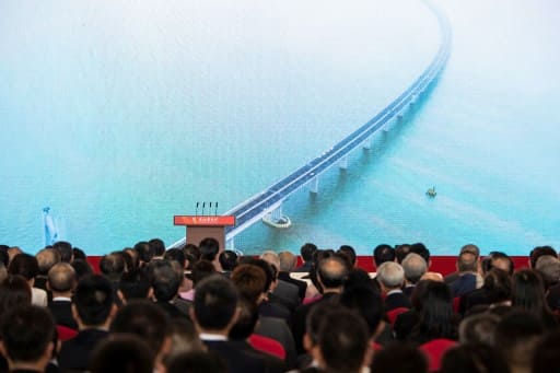 It is a key element of China’s plan for a Greater Bay Area covering 56,500 square km across southern China, and encompassing 11 cities, including Hong Kong and Macau, that are home to a combined 68 million people. / AFP Image
