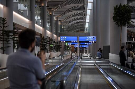 Air transport operations would be shifted from capacity-constrained Atatürk Airport to the new facility by December-end. (Photo by BULENT KILIC / AFP)