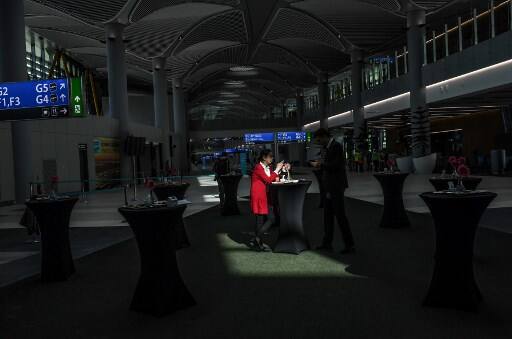  The airport has been envisioned to have a total capacity of up to 200 million passengers, once all four phases are completed in the next 10 years. (Photo by BULENT KILIC / AFP)