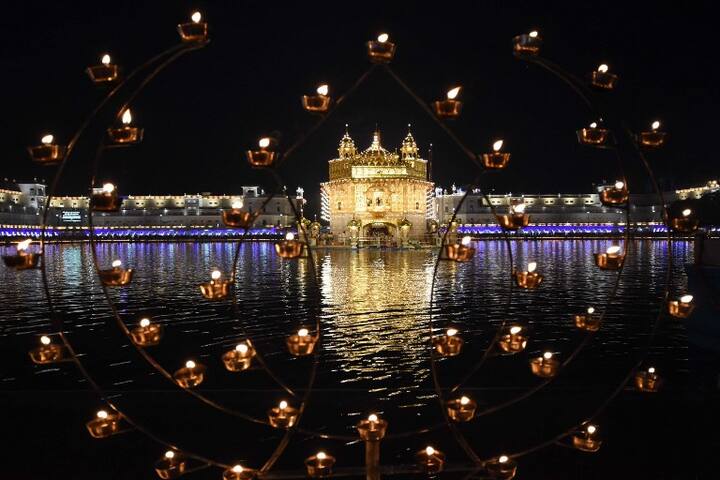 NEW DELHI: Celebrations happened at the Golden Temple on birth anniversary of fourth Sikh Guru Ramdas. / AFP Image