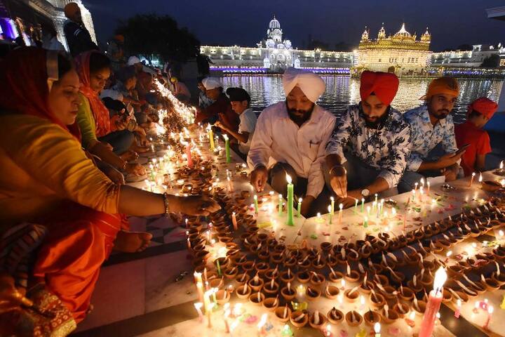 The celebrations happened at the Golden Temple, also known as Sri Harmandir Sahib also known as Darbar Sahib. / AFP Image
