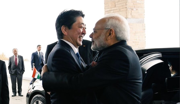 PM Modi reaches Japan, presents 'special gift' to Japanese Premier Shinzo Abe PM Modi reaches Japan, presents 'special gift' to Japanese Premier Shinzo Abe