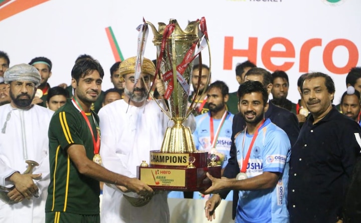 India-Pakistan share Asian Championship Trophy after rain washes out final India-Pakistan share Asian Championship Trophy after rain washes out final