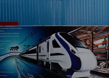 The 16-coach semi-high speed 'trainset' built at a cost of Rs 100 crore per rake with 80 per cent Indian component has been designed for a maximum operating speed of 160 kmph, officials said. / AFP Images