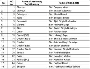 MP election: BJP releases list of 177 candidates, Shivraj to contest from Budhni