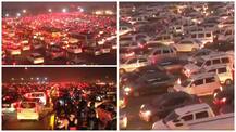 PICS: Thousands of Vehicles Stuck In Huge 6 KM Long Traffic Jam In Delhi-Gurugram