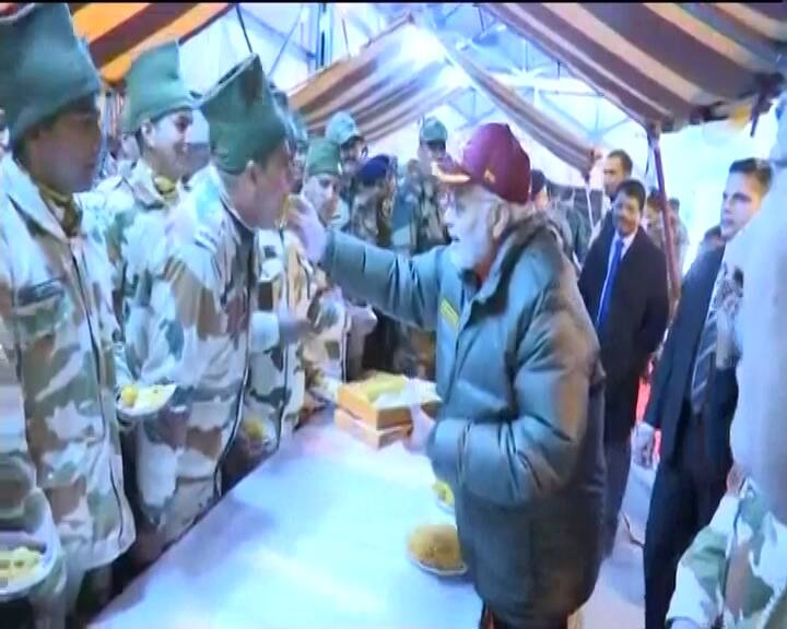 Prime Minister Narendra Modi added to the joy of the Jawans of Indian Armed Forces by celebrating Diwali with them in Uttarakhand's Harshil.