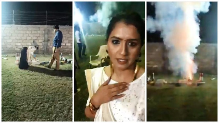 VIDEO: Woman challenges SC ruling on Facebook live by bursting crackers after 10 pm deadline VIDEO: Woman conducts Facebook Live to violate SC Ruling by bursting crackers after 10 PM deadline