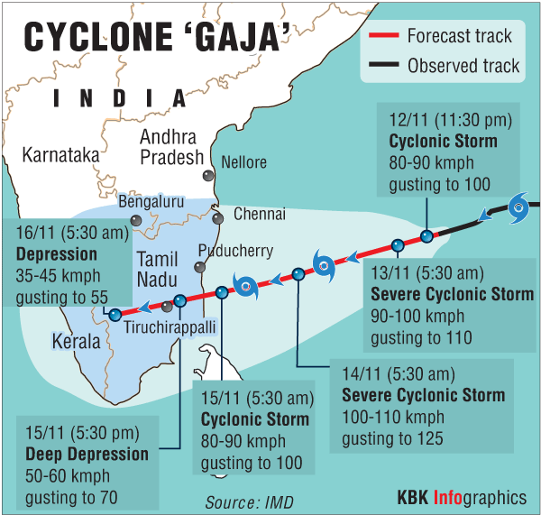 Cyclone Gaja effect: IMD issues ALERT! ‘Severe cyclonic storm’ expected within 24 hours