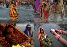 Chhath Puja 2018 In Pics: Thousands of Fasting Devotees Pay Obeisance to Setting Sun