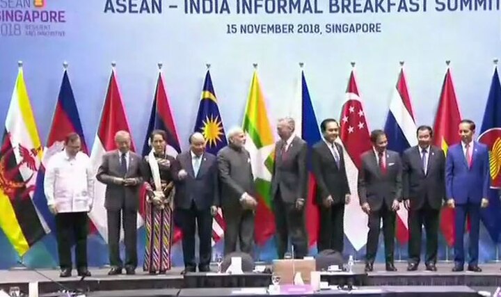 Singapore: PM Modi attends ASEAN India Informal Summit; member countries to discuss terrorism Singapore: PM Modi attends ASEAN India Informal Summit with other leaders; to discuss terrorism today