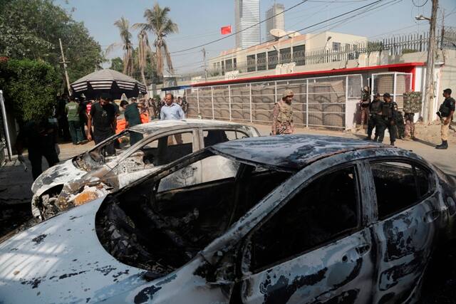 Terror attack rocks Pakistan Chinese Consulate in Karachi/ ALL IMAGES: AP