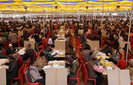 Over three lakh government employees, including nearly 45,000 women, are on poll duty across the state./ AFP Image/ File