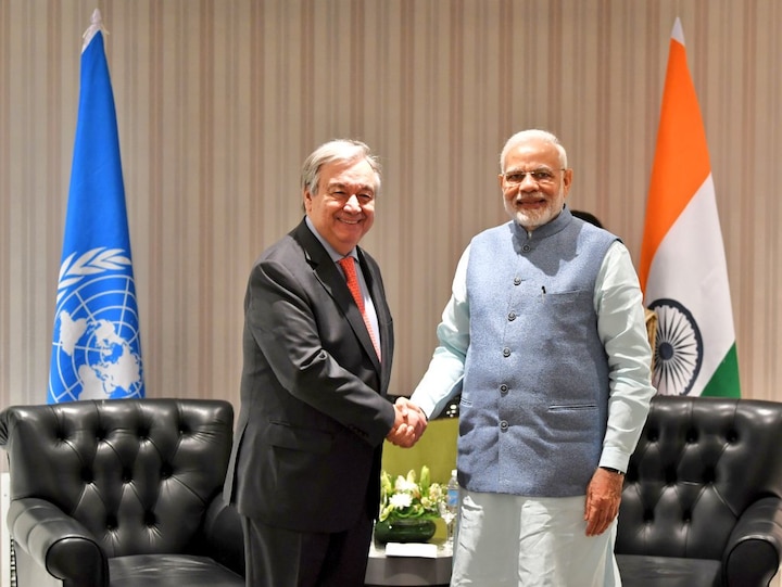 G20 Summit 2018: PM Modi meets UN Chief Antonio Guterres; Discusses India's role in addressing climate change G20 Summit 2018: PM Modi meets UN Chief Antonio Guterres; Discusses India's role in addressing climate change