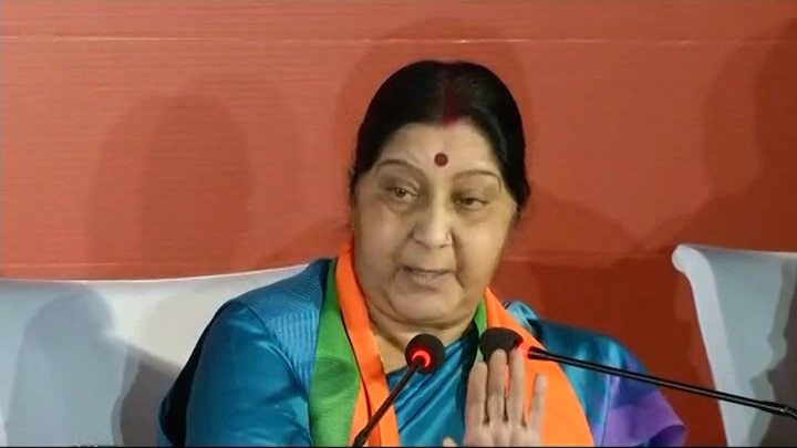 Sushma Swaraj hits at Rahul Gandhi, says ‘God forbid the day when we have to learn Hinduism from Rahul’ Sushma Swaraj hits at Rahul Gandhi, says ‘God forbid the day when we have to learn Hinduism from Rahul’