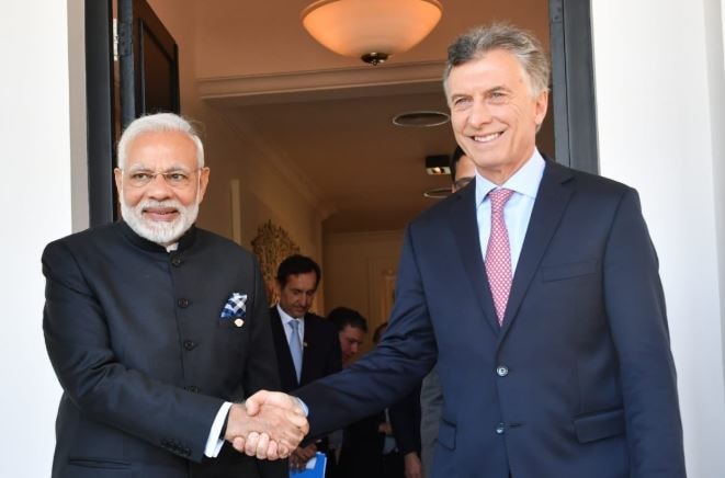 PM Narendra Modi meets Argentinian President, discusses ways to strengthen bilateral ties PM Narendra Modi meets Argentinian President, discusses ways to strengthen bilateral ties