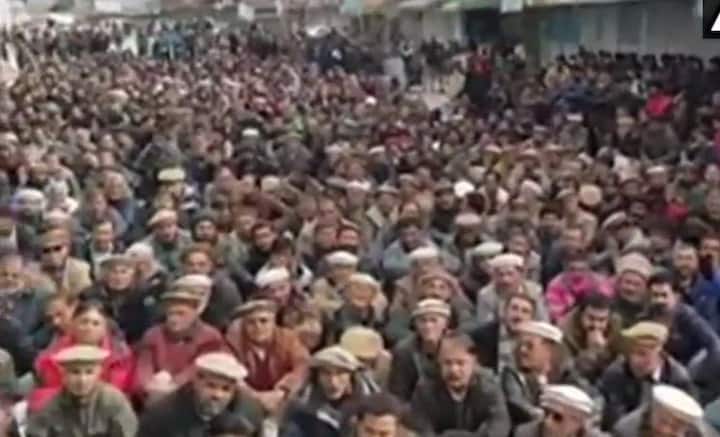 Here, unprecedented scenes of anti-Pakistan sentiment swept across the illegally occupied territories of PoK./ ABP News
