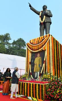 PICS: Politicians Bow To Dr. Babasaheb Ambedkar On Mahaparinirvan Diwas