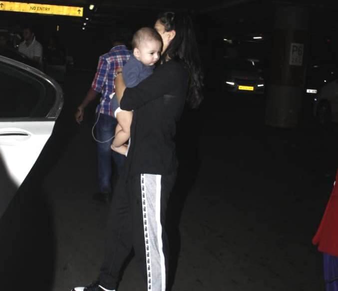 Sunny Leone returns from the US with twin sons Asher-Noah.