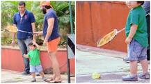 In Pics: Taimur trying his hand at badminton with daddy Saif is too CUTE for words & will fade away all your Monday blues