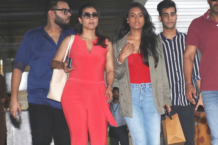 Nysa, who's studying currently in Singapore is in Mumbai to spend vacation with family.