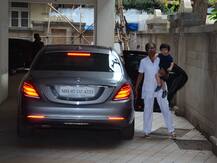 IN PICS: Saif-Kareena's BABY SON Taimur Ali Khan gives a ROYAL WAVE to the paparazzi making us go AWWW!
