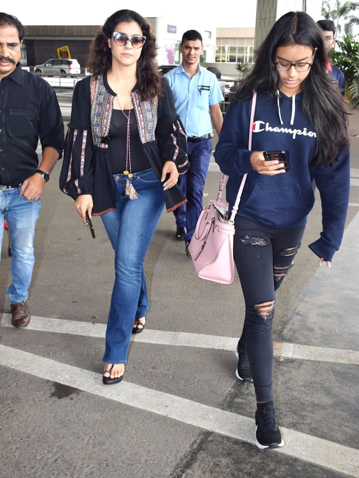 Kajol and Nysa make a stylish spotting at the airport on Friday