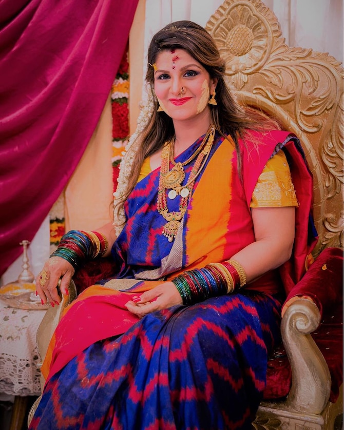40 Year Old 'Judwaa' Actress Rambha Looks Gorgeous At Her Baby Shower;  Pregnancy Glow On Her