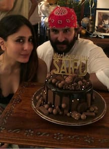 PICS: Saif Ali Khan poses with daughter Sara & son Ibrahim at his BIRTHDAY BASH but where is Taimur?
