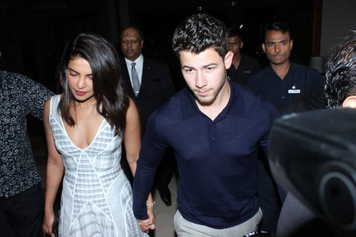 Lovebirds PeeCee and Nick were holding hands as they were entering the hotel.