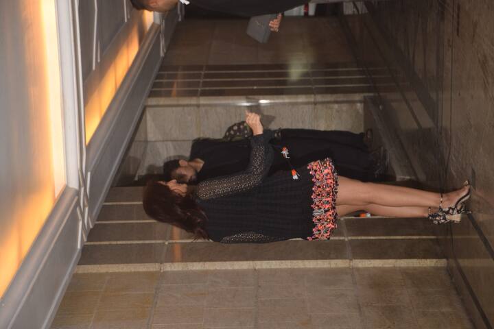 Cousin sister Parineeti Chopra was donning a black dress looking sexy