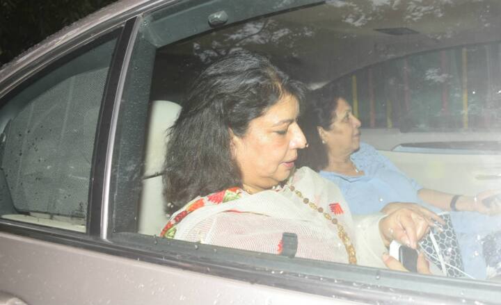 Along with the couple, their family members too visited the orphanage. Here's a picture of Priyanka's mommy Madhu Chopra entering the orphanage in her car. (Photo: Manav Manglani)
