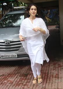 Photos: Saif Ali Khan's pretty daughter Sara Ali Khan is a vision in white in a salwar-kameez and dupatta!
