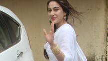 Photos: Saif Ali Khan's pretty daughter Sara Ali Khan is a vision in white in a salwar-kameez and dupatta!