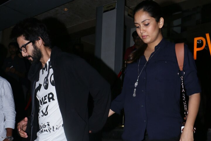 In Pics Doting Hubby Shahid Kapoor Takes His Pregnant Wife Mira Rajput Out For A Movie Date As
