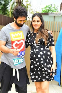 IN PICS: Shahid Kapoor poses with heavily pregnant wife Mira Rajput at their daughter Misha's second birthday bash!