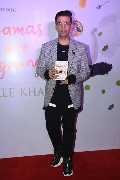 Twinkle’s childhood friend Karan Johar was present at the launch event to support the actress.