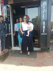 Kangana Ranaut holding her little nephew Prithiraj in her arms during family lunch out is cuteness overload!