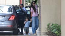 Super-adorable Taimur with mommy Kareena visits aunt Karisma Kapoor's house!