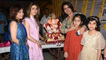 Ganesh Chaturthi: Ranbir Kapoor's mom Neetu Singh & sister Riddhima bid farewell to 'Ganpati Bappa'; See their Visarjan PICS