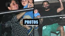 Birthday Girl Kareena Kapoor Khan greets media & fans from balcony with Saif; Taimur Ali Khan waves too!