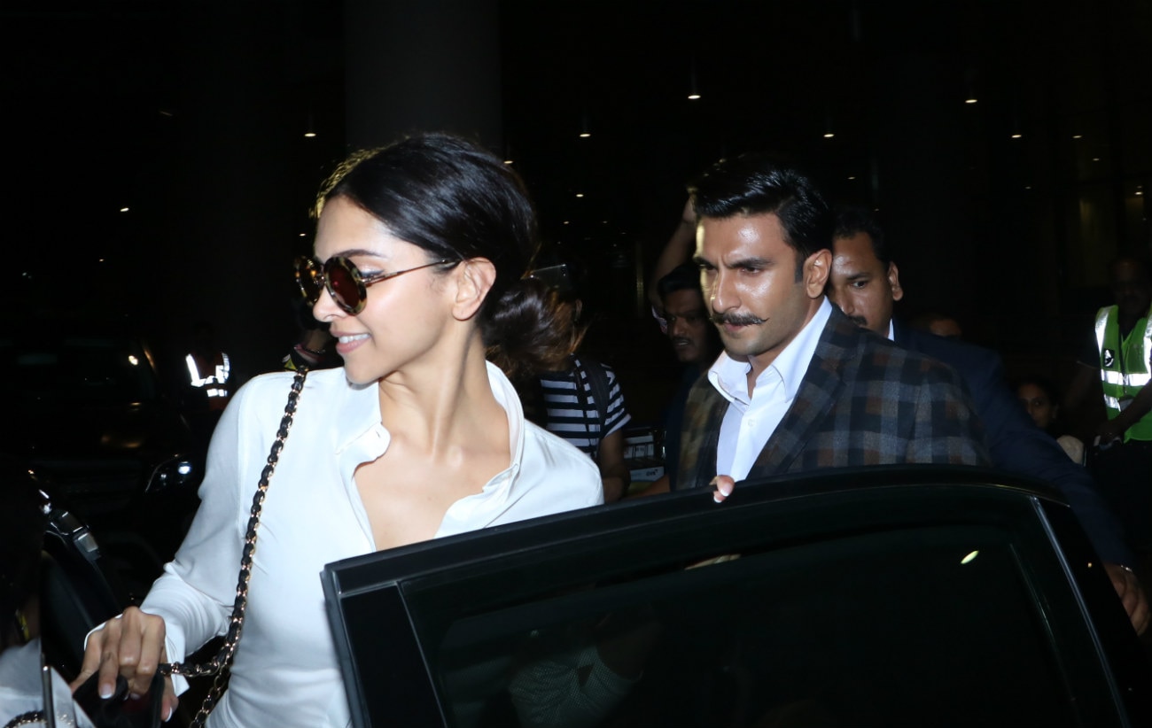 Deepika Padukone and Ranveer Singh spotted at a party holding hands