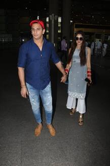 IN PICS: Newlyweds Prince Narula and Yuvika Chaudhary spotted at the airport giving us #couplegoals!