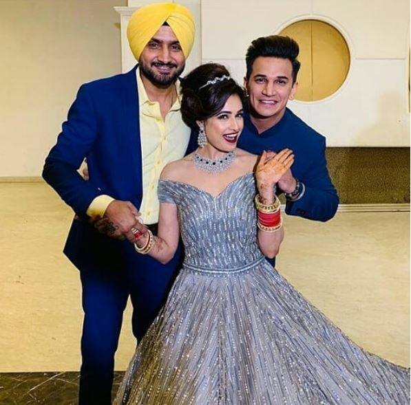 Cricketer Harbhajan Singh, who was seen with Prince in 'Roadies Rising', too attended the reception. He posted this picture on Instagram with the caption, 