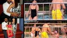 PICS: Aishwarya dons a black monokini as she chills in a pool with Abhishek-Aaradhya during Birthday celebration!