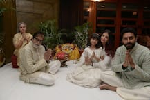 Diwali 2018: Amitabh Bachchan, Aishwarya, Aaradhya, Jaya & Abhishek perform puja & then burn crackers together!