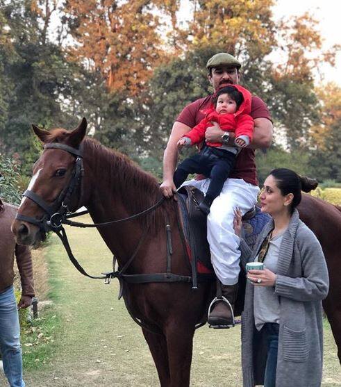 Remember the horseback rides Taimur had with his daddy Saif Ali Khan last year? The doting father had taken his little boy to Pataudi Palace in 2017 for his first birthday celebration. (Source- Instagram)