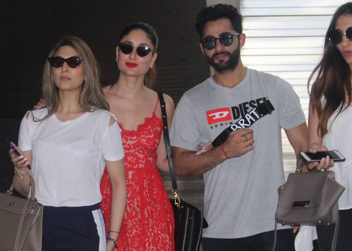 Kareena with her cousins Riddhima, Aadar, Armaan and friends on lunch outing at Hakkasan (Pic: Manav Manglani)