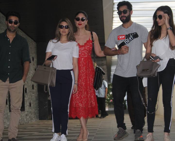 Kareena with her cousins Riddhima, Aadar, Armaan and friends on lunch outing at Hakkasan (Pic: Manav Manglani)